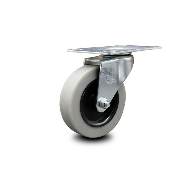 242 lb Capacity 2 Pieces Swivel castors with 3-inch TPR Swivel castors Brake-Mounted top Plate 